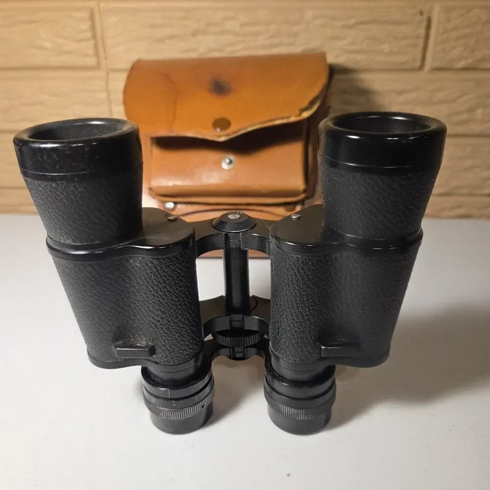 Tower Vintage Binoculars Coated Optics 7 x 50mm Black w/ case & compact bonus!